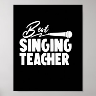 Poster Professeur Cadeaux   Meilleur professeur de chant