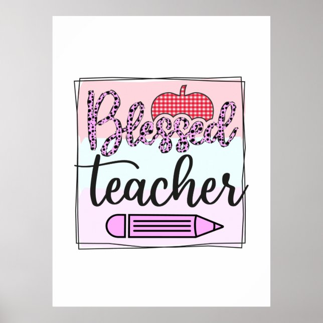 Poster Professeur Cadeaux | Professeur béni (Devant)
