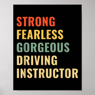 Poster Professeur d'auto-école Moniteur d'auto-école