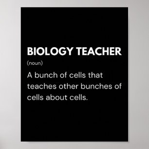 Poster Professeur de biologie Définition drôle de scienti