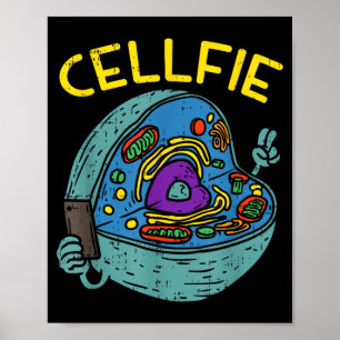 Poster Professeur de biologie scientifique amusant Cell F