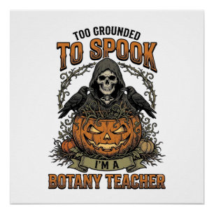 Poster Professeur de botanique Halloween Gravure vintage