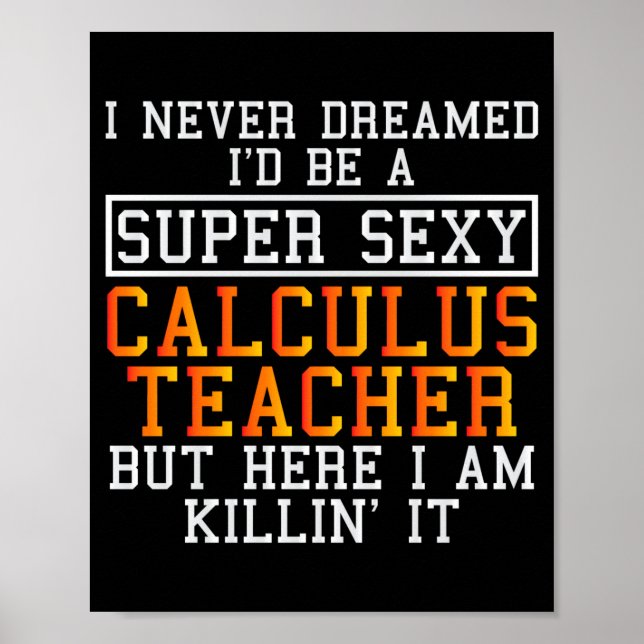 Poster Professeur de calcul drôle Math Professeur  (Devant)