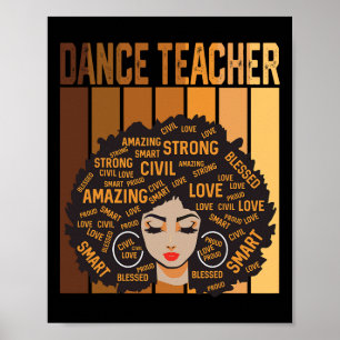 Poster Professeur de danse femmes afro-américaines histoi