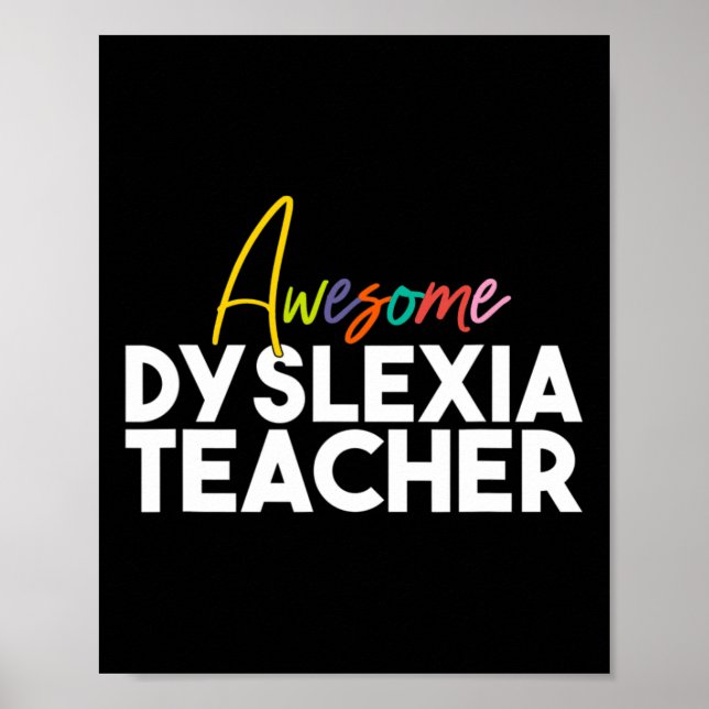 Poster Professeur de dyslexie (Devant)