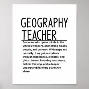 Poster Professeur de géographie