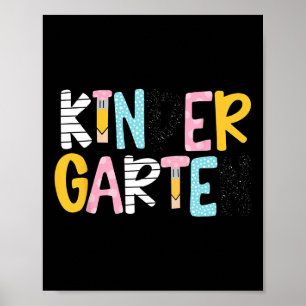 Poster Professeur de maternelle Premier jour d'école Past