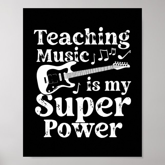 Poster Professeur De Musique Enseigner La Musique Est Ma  (Devant)