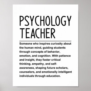 Poster Professeur de psychologie