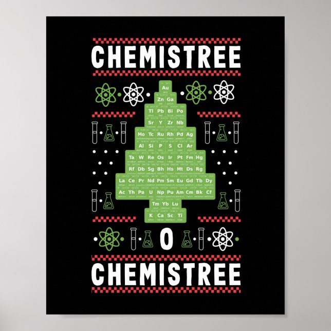 Poster Professeur de sciences Chemistree O Chemistree Fun (Devant)