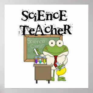 Poster Professeur de sciences de la grenouille
