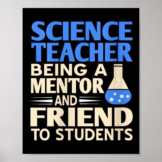 Poster Professeur De Sciences Femmes Mentor Et Ami À Étud (Devant)