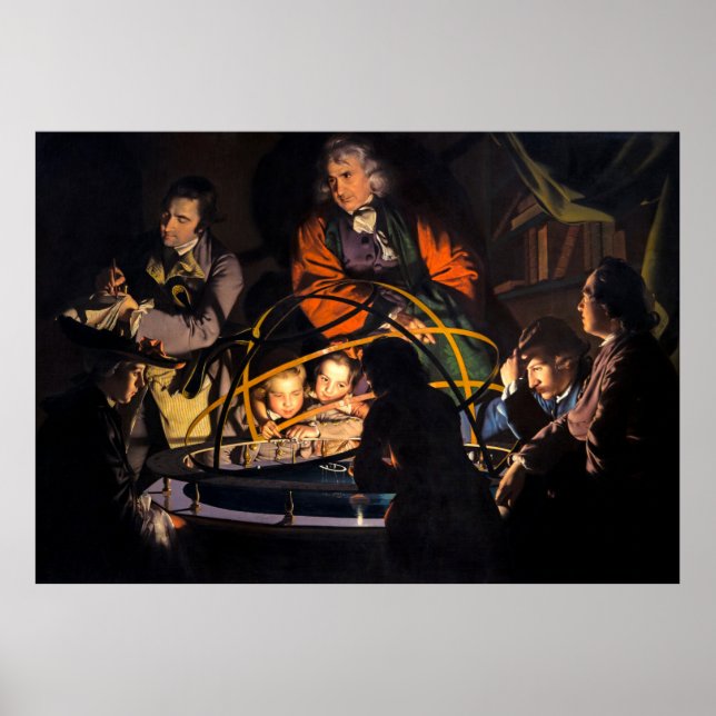 Poster Professeur de sciences & Maquette de planétaire Le (Devant)