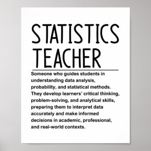 Poster Professeur de statistiques