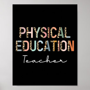 Poster Professeur d'éducation physique Leopard Ck retour