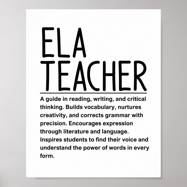 Poster Professeur d'ELA (Devant)