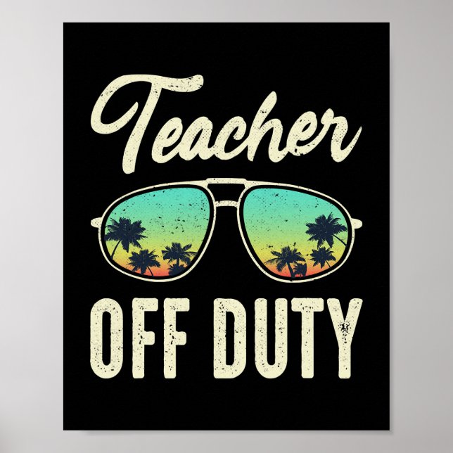 Poster Professeur hors service Dernier jour scolaire trop (Devant)