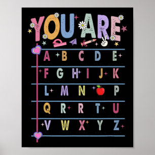 Poster Professeur Vous Êtes Lettres Alphabet Apprendre Ab