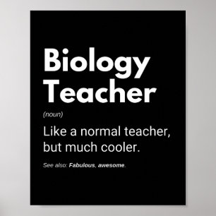 Poster Professeurs de biologie drôle citation cool