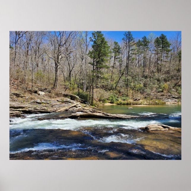 Poster Profil de la rivière pittoresque (Devant)