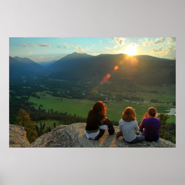 Poster Profiter du coucher de soleil (Devant)