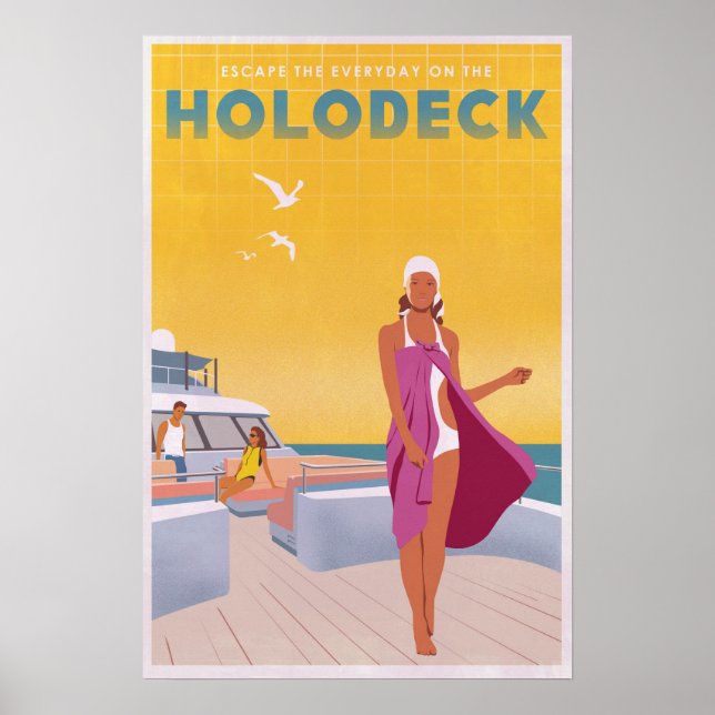 Poster Profitez de l'Holodeck (Devant)