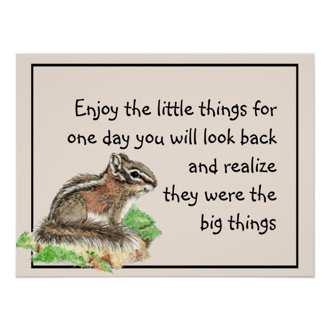Poster Profitez de petites choses Citation Inspirationnel (Devant)