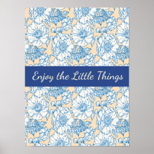 Poster Profitez des Petites Choses Floral