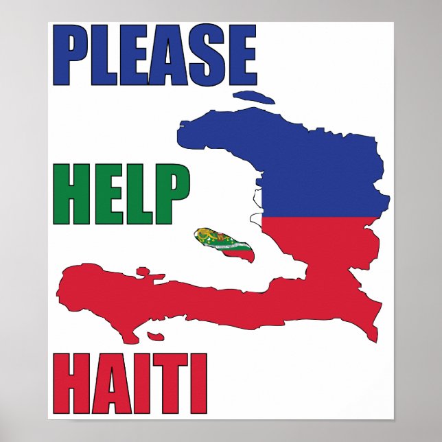 Poster Profits à - S'il vous plaît aider Haïti (Devant)