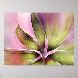Poster Profusion de Pétales Fleur Délicate Translucide