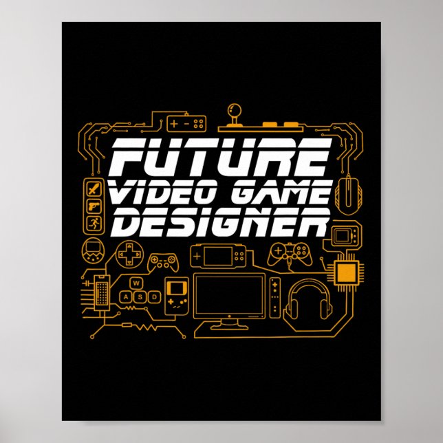 Poster Programmateur de programmation de jeu vidéo futur  (Devant)