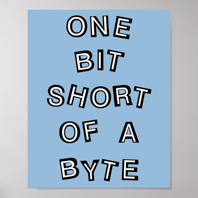 Poster Programmateur d'ordinateur court d'un bit (Devant)