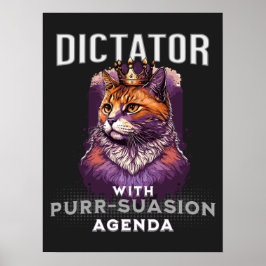 Poster Programme de persuasion Citation de chats amusante