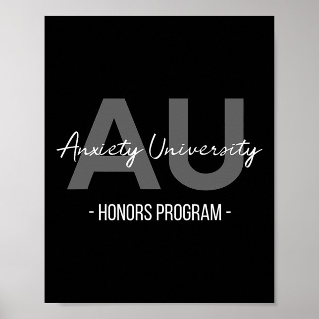 Poster Programme d'honneurs d'anxiété universitaire  (Devant)