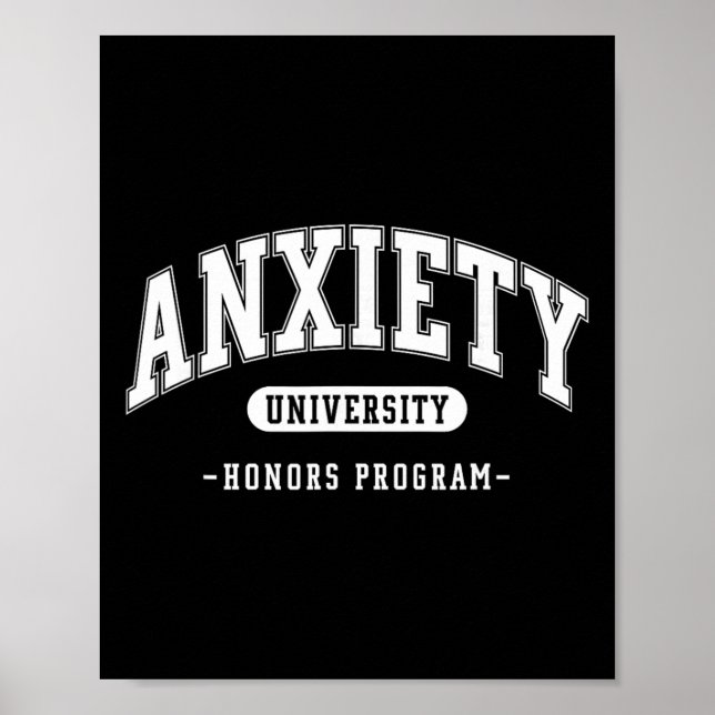 Poster Programme d'honneurs d'anxiété universitaire Drôle (Devant)