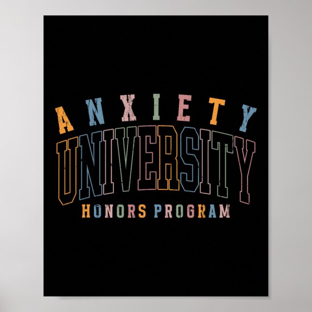Poster Programme d'honneurs de l'anxiété à l'université,  (Devant)