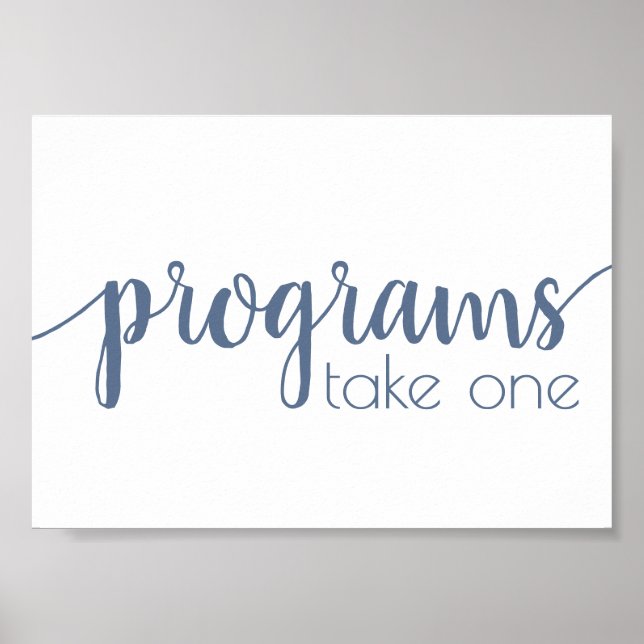 Poster Programmes Simples | Table Bleu Poussiéreux pour T (Devant)