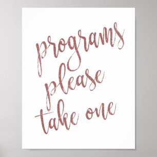 Poster Programmes, veuillez prendre un exemplaire, enseig