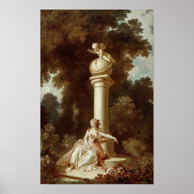 Poster Progrès de l'amour (panneau droit) - Fragonard (Devant)
