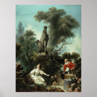 Progrès de l'amour (panneau supérieur) - Fragonard