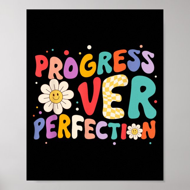 Poster Progrès Motivationnel sur la perfection Enseignant (Devant)