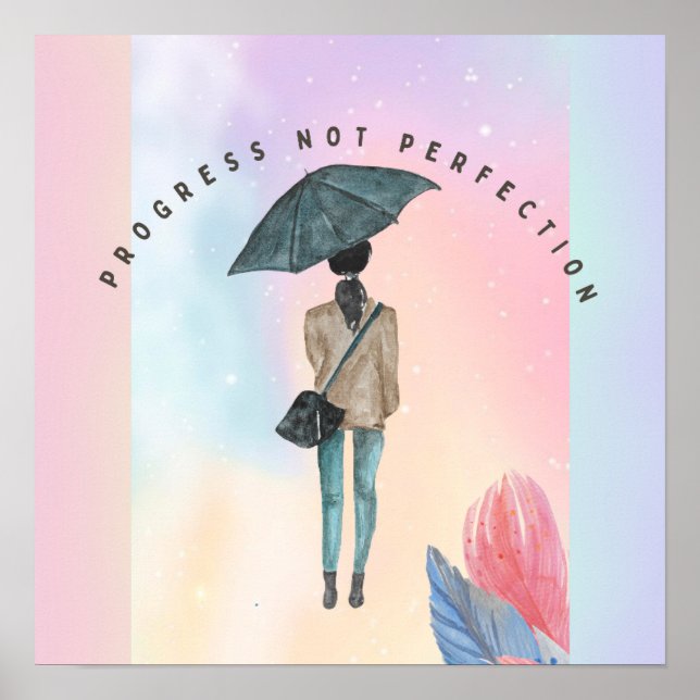 Poster Progrès non perfection (Devant)