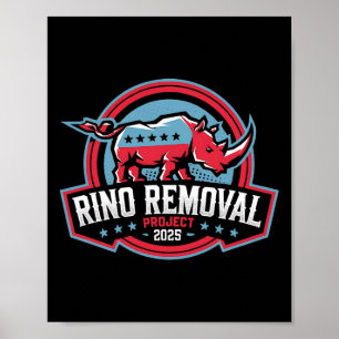Poster Projet De Retrait De Rino Rrp Drôle Trump Conserva