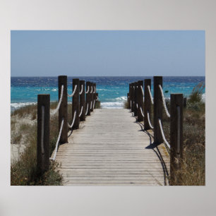 Poster Promenade à la plage