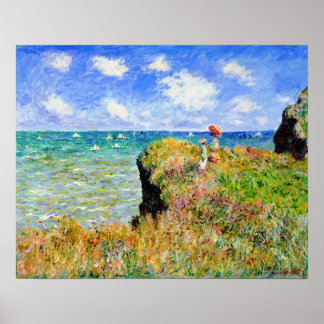 Poster Promenade au sommet de la falaise à Pourville par