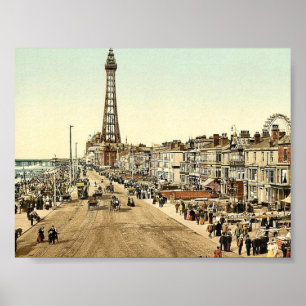 Poster Promenade, Blackpool, Angleterre classique Photoch