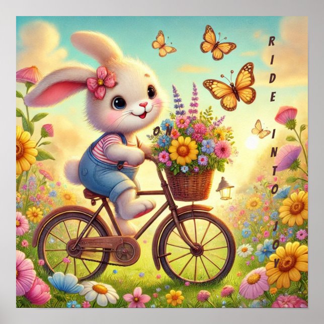 Poster Promenade Dans La Joie - Bicyclette Bunny (Devant)