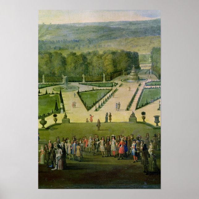 Poster Promenade de Louis XIV par le Parterre du Nord (Devant)