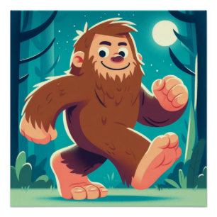 Poster Promenade Lune : Le Joyeux Bigfoot