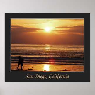 Poster Promenade sur la plage